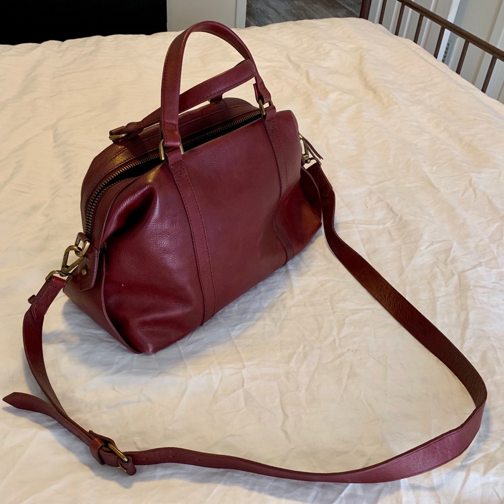 Madewell satchel in deep wine